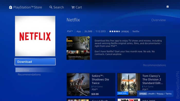 how to watch netflix on PS4