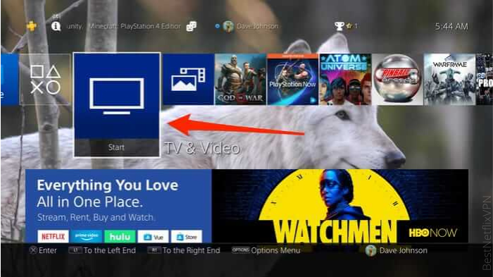 how to watch netflix on PS4