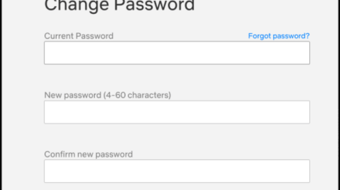 how to change netflix password