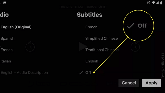Subtitles on Android
