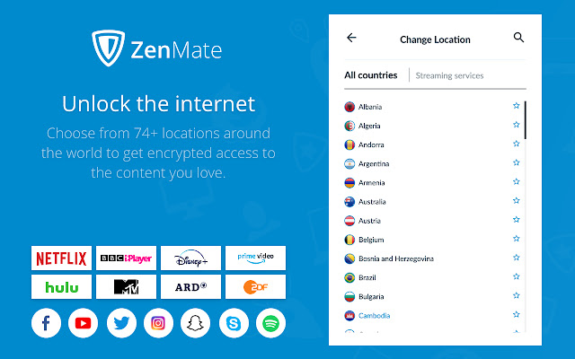 Zenmate-Free VPN untuk Netflix