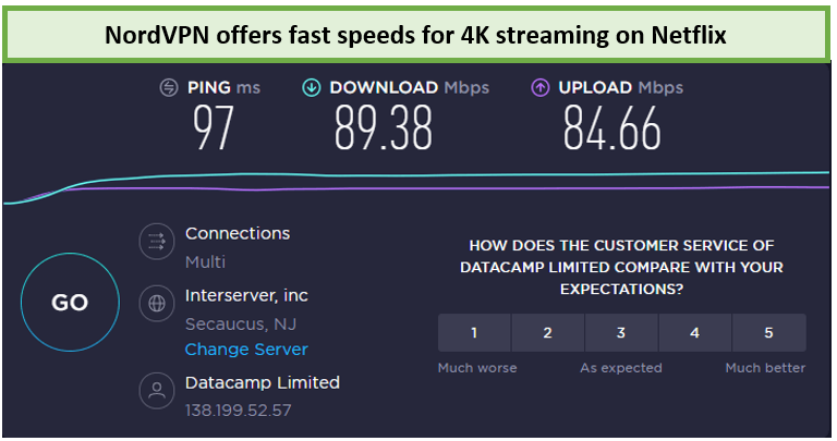 NordVPN Speed Test Data