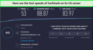 Surfshark Speed Test data