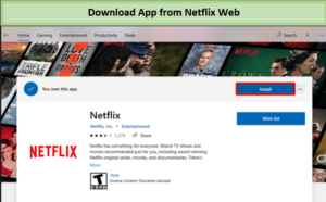Download App from Netflix App